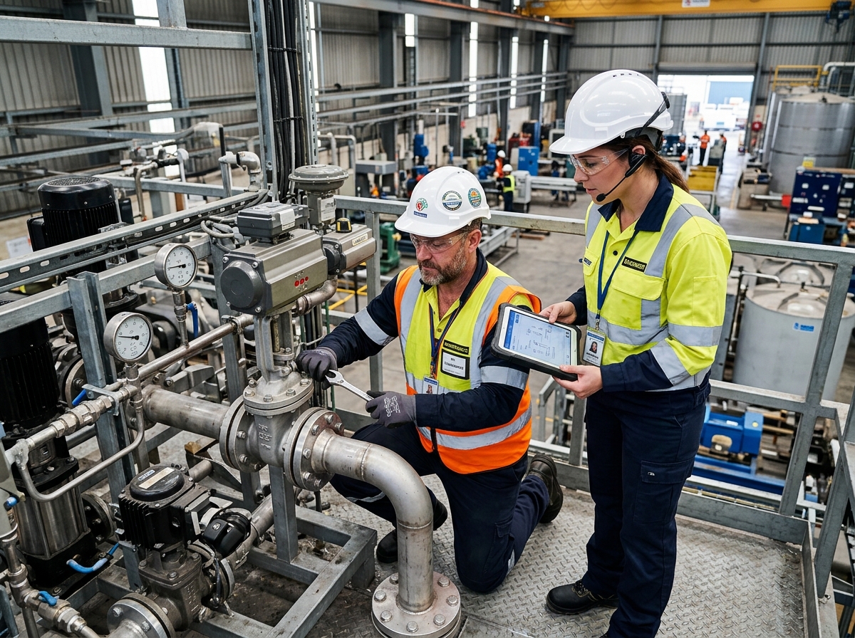 Industrial maintenance engineering support on plant facility